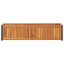 Jardinera de madera maciza de acacia y acero 110x30x27,5 cm