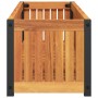 Jardinera de madera maciza de acacia y acero 110x30x27,5 cm