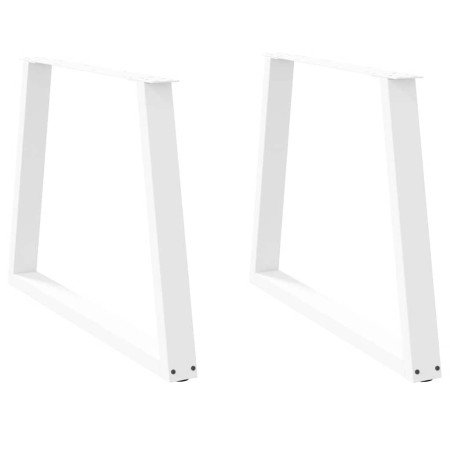 Patas para mesa de comedor en forma de V (2 unidades), color blanco, 90 x (72-73,3) cm, acero en Patas para mesas | Comprar onli