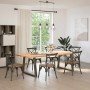 Patas para mesa de comedor en forma de V (2 unidades, acero