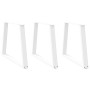 Patas para mesa de comedor en forma de V (3 unidades), color blanco, 80 x (72-73,3) cm, acero en Patas para mesas | Comprar onli