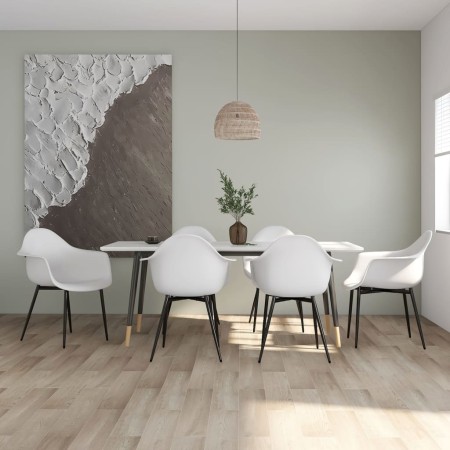 Esszimmerstühle 6 Einheiten, weißes PP von vidaXL, Essstühle - Ref: Foro24-3082356, Preis: 348,13 €, Rabatt: %