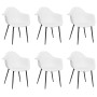 Dining chairs 6 units white PP by vidaXL, dining chairs - Ref: Foro24-3082356, Price: 380,10 €, Discount: %