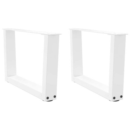 Patas para mesa de centro en forma de V (2 unidades), color blanco, 60 x (30-31,3) cm, acero en Patas para mesas | Comprar onlin