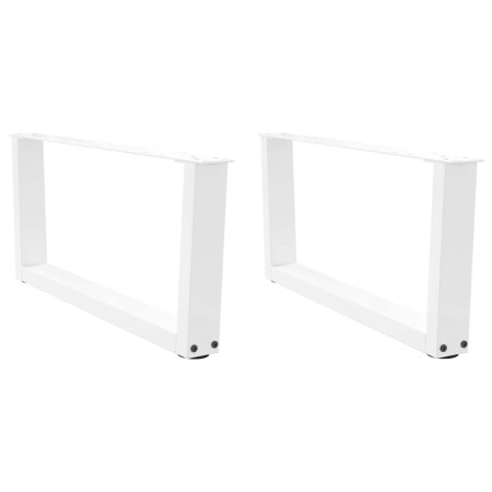 Patas para mesa de centro en forma de V (2 unidades), color blanco, 70 x (30-31,3) cm, acero en Patas para mesas | Comprar onlin