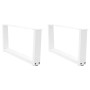 Patas para mesa de centro en forma de V (2 unidades), color blanco, 70 x (30-31,3) cm, acero en Patas para mesas | Comprar onlin