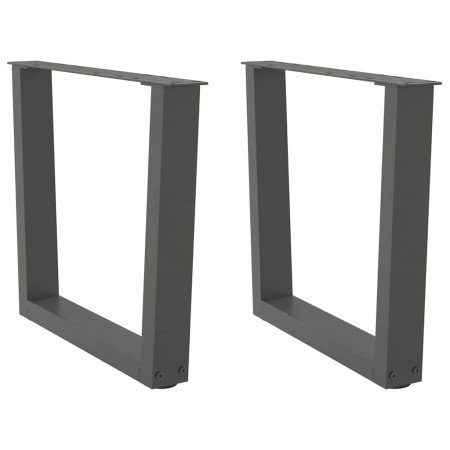 Patas para mesa de centro en forma de V (2 unidades), antracita, 50 x (42-43,3) cm, acero en Patas para mesas | Comprar online e