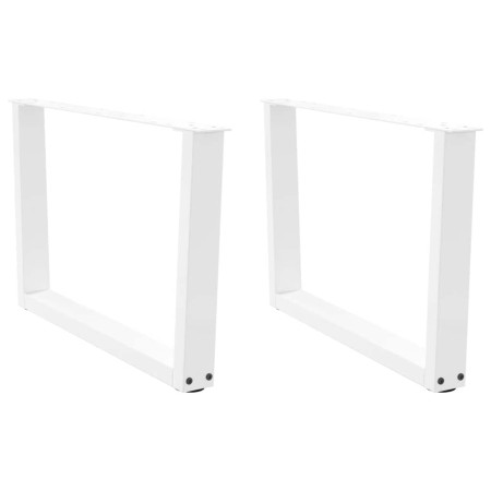 Patas para mesa de centro en forma de V (2 unidades), color blanco, 70 x (42-43,3) cm, acero en Patas para mesas | Comprar onlin