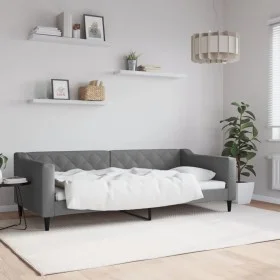 Sofá cama tela gris oscuro 90x200 cm de vidaXL, Camas y somieres - Ref: Foro24-354162, Precio: 189,39 €, Descuento: %