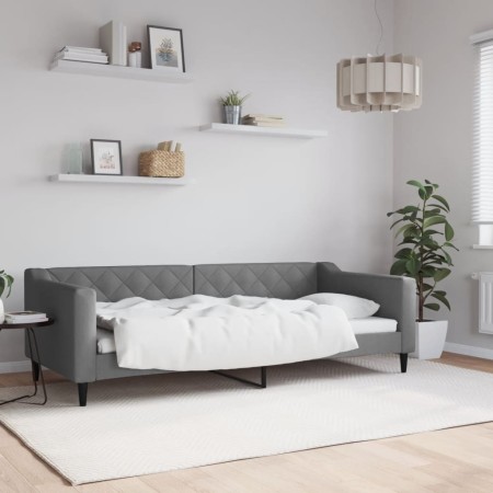 Sofá cama tela gris oscuro 90x200 cm de vidaXL, Camas y somieres - Ref: Foro24-354162, Precio: 192,98 €, Descuento: %