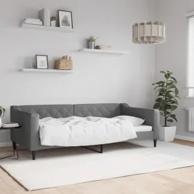 Dark gray fabric sofa bed 90x190 cm by vidaXL, Beds and slatted bases - Ref: Foro24-354172, Price: 186,91 €, Discount: %