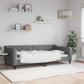 Dark gray fabric sofa bed 100x200 cm by vidaXL, Beds and slatted bases - Ref: Foro24-354167, Price: 197,98 €, Discount: %