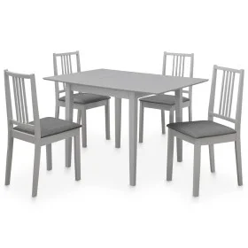 5-teiliges Esszimmermöbel-Set aus grauem MDF von vidaXL, Möbelsets für Küchen und Esszimmer - Ref: Foro24-276398, Preis: 417,...