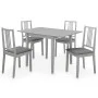 5-teiliges Esszimmermöbel-Set aus grauem MDF von vidaXL, Möbelsets für Küchen und Esszimmer - Ref: Foro24-276398, Preis: 417,...