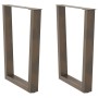 Patas para mesa de comedor en forma de V (2 unidades, acero natural, 60 x 72-73,3 cm) en Patas para mesas | Comprar online en Fo