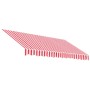 Tela de repuesto de toldo rayas rojas y blancas 3x2,5 m