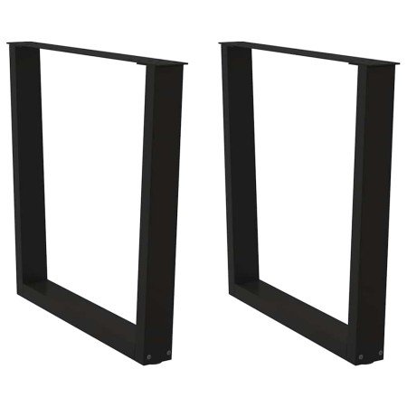 Patas para mesa de comedor en forma de V (2 unidades), color negro, 90 x (72-73,3) cm, acero en Patas para mesas | Comprar onlin