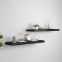 Schwebende Wandregale 2 Stück MDF schwarz 80x23,5x3,8 cm von vidaXL, Regale und Regale - Ref: Foro24-323836, Preis: 41,53 €, ...