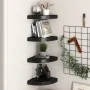 Estantes flotantes de esquina 4 uds MDF negro 25x25x3,8 cm de vidaXL, Estantes y estanterías - Ref: Foro24-323900, Precio: 47...