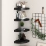 Schwebende Eckregale 4 Stück MDF schwarz 25x25x3,8 cm von vidaXL, Regale und Regale - Ref: Foro24-323900, Preis: 47,36 €, Rab...