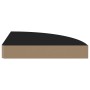 Corner floating shelves 4 units black MDF 25x25x3.8 cm by vidaXL, Shelves and shelves - Ref: Foro24-323900, Price: 47,21 €, D...