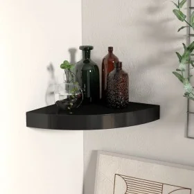 Black MDF floating corner shelf 25x25x3.8 cm by vidaXL, Shelves and shelves - Ref: Foro24-323898, Price: 17,22 €, Discount: %