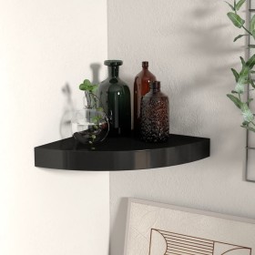 Estante flotante de esquina MDF negro 25x25x3,8 cm de vidaXL, Estantes y estanterías - Ref: Foro24-323898, Precio: 17,15 €, D...