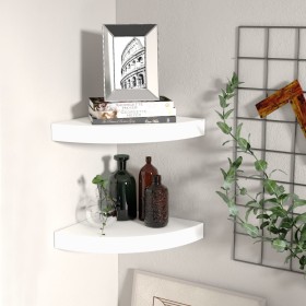 Eck-Schweberegal 2 Stück MDF weiß 25x25x3,8 cm von vidaXL, Regale und Regale - Ref: Foro24-323896, Preis: 28,54 €, Rabatt: %