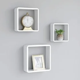 Cube wall shelves 3 units white MDF by vidaXL, Shelves and shelves - Ref: Foro24-323952, Price: 46,92 €, Discount: %