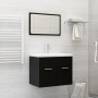 Conjunto de muebles de baño 2 pzas madera contrachapada negro de vidaXL, Muebles de baño - Ref: Foro24-804783, Precio: 67,29 ...