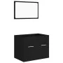 Bathroom furniture set 2 pieces black plywood by vidaXL, Bathroom furniture - Ref: Foro24-804783, Price: 66,27 €, Discount: %