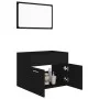 Bathroom furniture set 2 pieces black plywood by vidaXL, Bathroom furniture - Ref: Foro24-804783, Price: 66,27 €, Discount: %