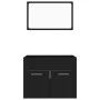 Bathroom furniture set 2 pieces black plywood by vidaXL, Bathroom furniture - Ref: Foro24-804783, Price: 66,27 €, Discount: %
