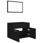 Bathroom furniture set 2 pieces black plywood by vidaXL, Bathroom furniture - Ref: Foro24-804783, Price: 66,27 €, Discount: %