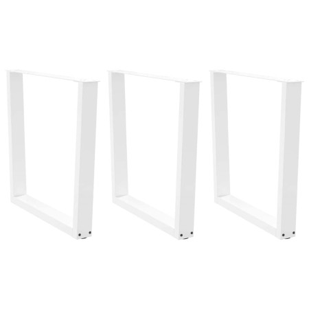 Patas para mesa de comedor en forma de V (3 unidades), color blanco, 80 x (72-73,3) cm, acero en Patas para mesas | Comprar onli