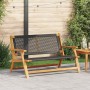 Muebles de jardín Negro 122 x 78 x 73cm Madera maciza de Acacia