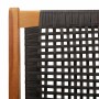 Muebles de jardín Negro 122 x 78 x 73cm Madera maciza de Acacia