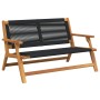 Muebles de jardín Negro 78 x 122 x 73cm Madera maciza de Acacia