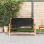 Muebles de jardín Negro 78 x 122 x 73cm Madera maciza de Acacia