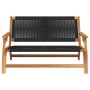Muebles de jardín Negro 78 x 122 x 73cm Madera maciza de Acacia