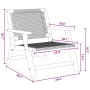 Muebles de jardín 2 pcs Negro 67 x 78 x 73cm