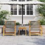 Muebles de jardín 2 pcs Gris 67 x 78 x 73cm