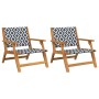 Muebles de jardín 2 pcs Blanco 67 x 78 x 73cm