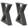 Patas para mesa de centro (2 unidades), antracita, 30 x