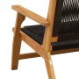 Muebles de jardín 2 pcs Negro 78 x 67 x 73cm