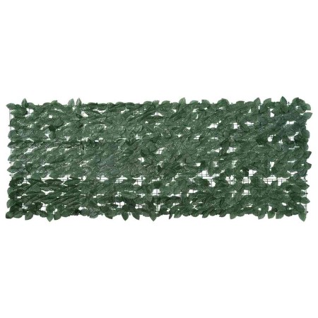 Pantalla de balcón de hojas verde oscuro 200x75 cm