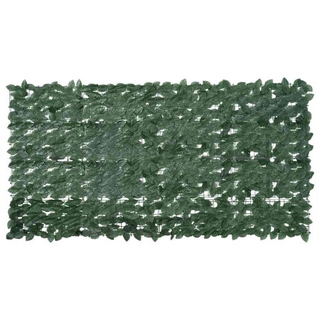 Pantalla de balcón de hojas verde oscuro 200x100 cm