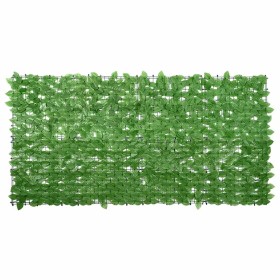 Pantalla de balcón de hojas verde 200x100 cm