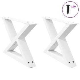 Patas para mesa de centro (2 unidades), color blanco, 60 x