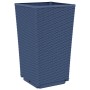 Jardineras 4 unidades PP azul gris 32,5x32,5x57 cm